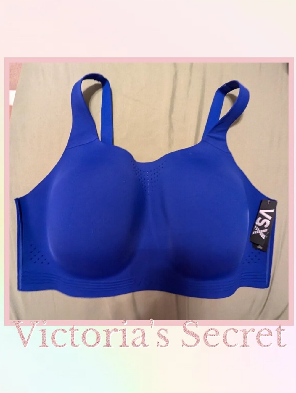 NWT Victoria's Secret VXS Featherweight Wireless Sports Bra - Blue, 44 DD
